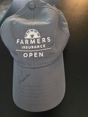Farmers Insurance Open Grey Baseball Cap Autographed
